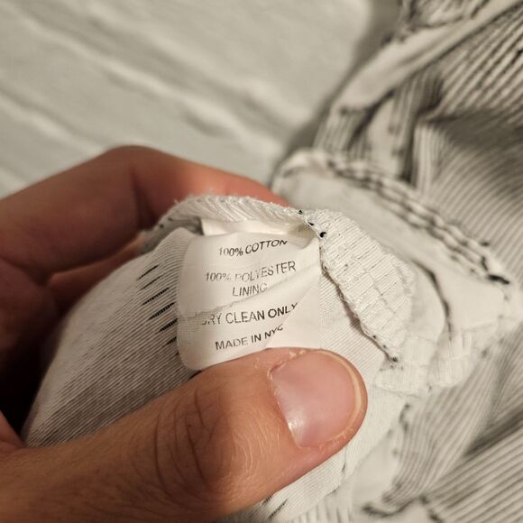 Hunter Bell Black & White Drop Waist Collared Addison Mini Dress, Size M - Picture 7 of 9